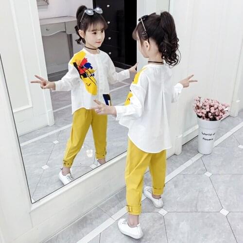Girls Clothes 2020 Autumn Spring Long Sleeve Shirts + Pants Suits Kids Clothes Teen Children Clothing Sets 5 6 7 8 9 10 12 Years