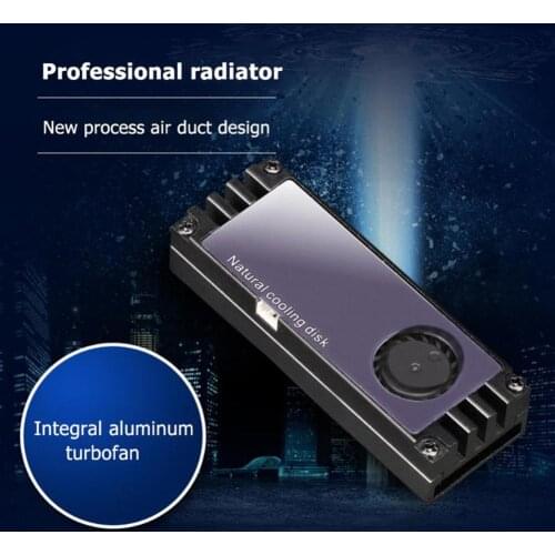 M.2 Aluminum Heat Dissipation Temperature Display Radiator Cooler for NVME SSD