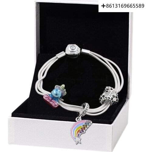 Fashion new 925 silver rainbow blue bracelet set ZT1246 gift girlfriend new trend