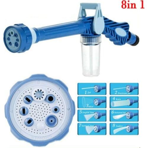 Multi-function Sprinkler 8 IN 1 Garden Hose Nozzle Water Soap Dispenser Pump Spray Gun Car Washer Cleaning Garden Supplies