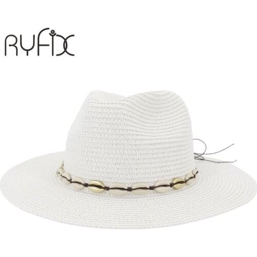 Mens outdoor holiday travel visor hat popular flat edge jazz hat personalized mens and womens straw hats HA46