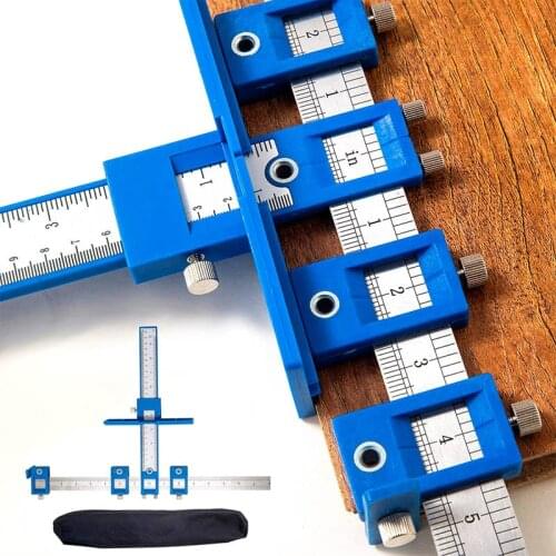 ZK3 Woodworking Tool Set Drill Bit Jig Tool Drill Guide Set Hole Punch Sleeve Cabinet Hardware Woodwork Drawer Locator Dowel Jig