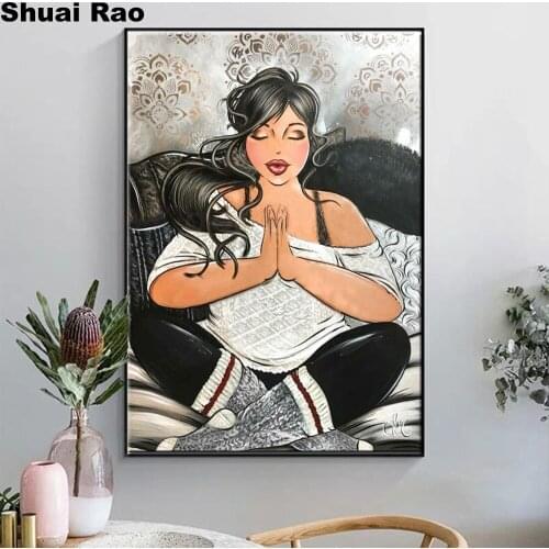 New Daimond Painting 5D Full Square/ Round YuGa Woman Picture Diamond Rhinestone Embroidery Crystal Cross Stitch Mosaic Decor