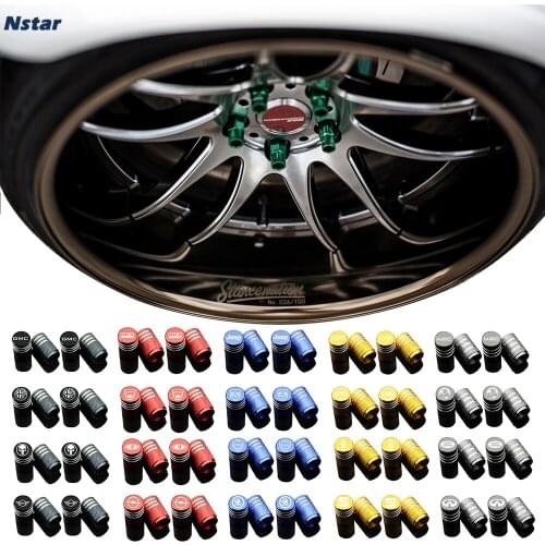 Nstar Purple 4pcs/lot Car Tire Valve Cap Auto Styling Decoration Wheel Valve Caps For Saab Holden Skoda Tesla Seat Lincon