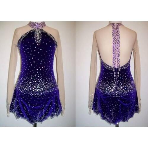 Girls Figure Skating Dresses Graceful New Brand Custom Ice Skating Dresses For Competition DR4413