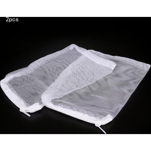 2Pcs Mesh Bag Acquarium Pond Filter Net Bag For Bio Ball Carbon Media Ammonia Aquarium Fish Tank Isolation Bag