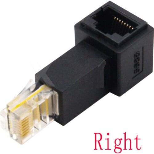 Multi angled RJ45 Cat 5e Male to Female Network Lan Ethernet Extension Adapter