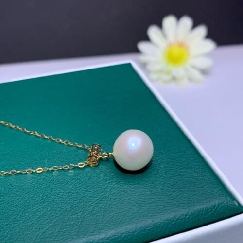 Shilovem 18k yellow gold Natural freshwater pearls pendants fine Jewelry women trendy wedding gift new mymz9.5-1066zz