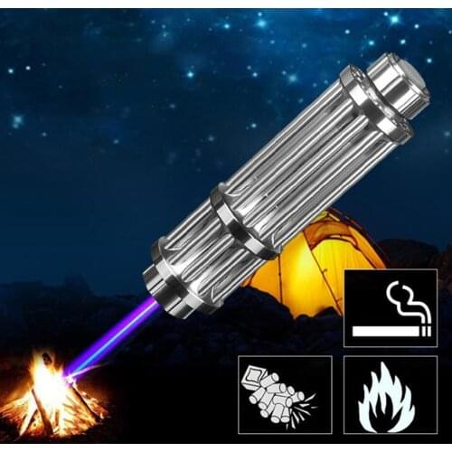 High Power 5000m Blue Laser Pointers 1500nm Lazer Flashlight Burning Match/Burn light cigar/candle/black Hunting wuthout battery