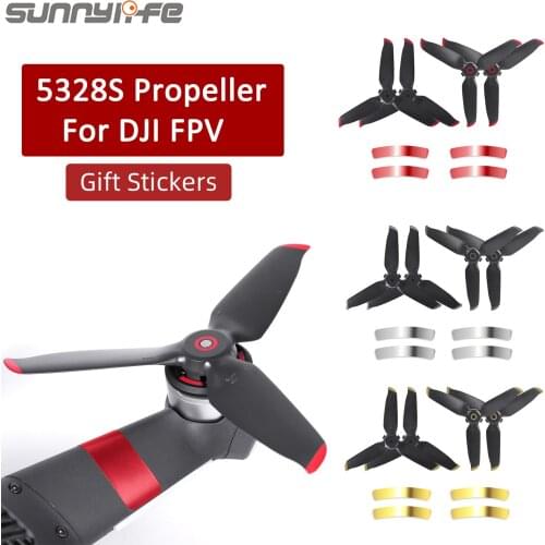 Sunnylife DJI FPV Propellers 2Pairs 5328S Quick Release Propeller Light Weight With Gift Stickers For DJI FPV Drone Acceccories