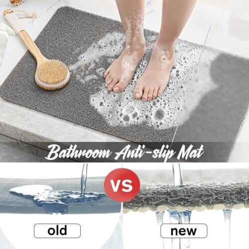 Waterproof Shower Bath Mat Mircrofiber Non-slip Bath Mats With Anti Moldy Sucker Bathroom Carpets Rugs Soft Toilet Floor Rugs