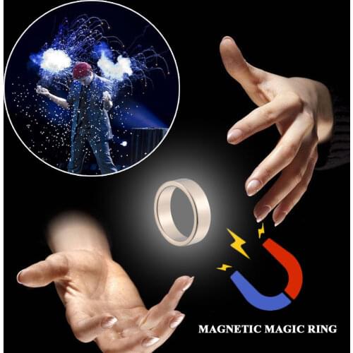 Magic Magnetic Ring Magic Tricks Play Ball Pen Floating Effect of Invisible Suit Powerful Magic Props magic flying Magnet Ring