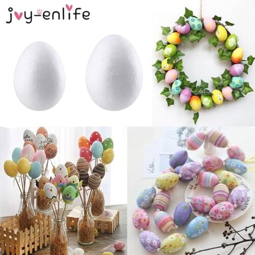 50ps Easter Decoration Foam Eggs DIY Polystyrene Styrofoam Eggs Ball Kids Gift Party Favor Easter Party Decorations For home