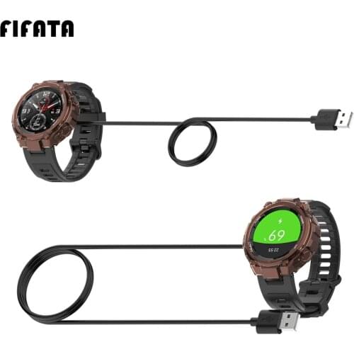 FIFATA USB Fast Charger Charging Dock For Xiaomi Huami Amazfit T-Rex GTS GTR 47mm 42mm Smart Watch Bracelet Charging Power Cable