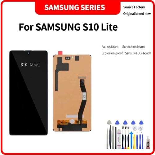 For samsung s10 lite LCD display High quality HD brand new screen assembly with Disassembly tools