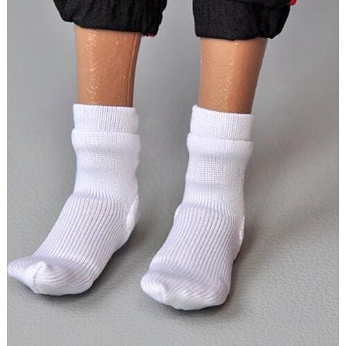 1/6 Male White/black Sports Socks Model Fit For 12inch Male Action Figure Collectible