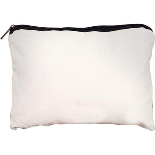 19cmx15cm blank canvas zipper Pencil cases pen pouches cotton cosmetic Bags Mobile phone bag LX6420