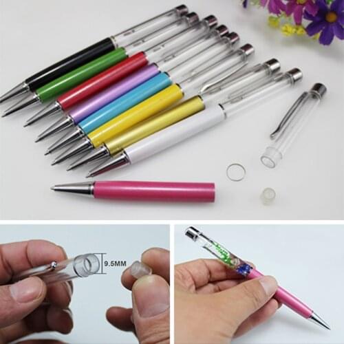 2PCS Crystal Gem Pen DIY Rice Jewelry Pen DIY Crystal Ballpoint Pen for Crafts Scrapbooking DIY Gift Card