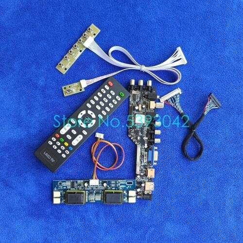 4CCFL USB VGA 30 Pin LVDS LCD control board kit Fit M190EN01/M190EN02/M190EN03/M190EN04 screen signal digital DVB 1280*1024