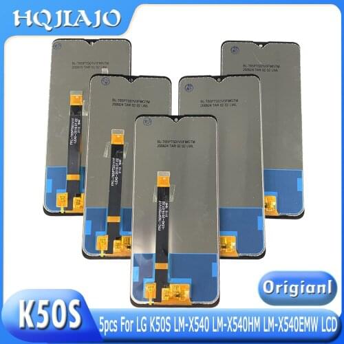 5pcs Original For LG K50S LM-X540 LM-X540HM LM-X540EMW LCD Display Touch Screen Digitizer Assembly For LG K50s LCD with Frame