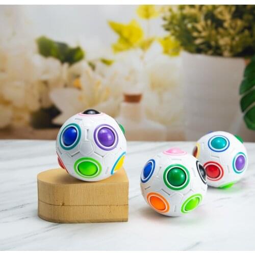 Antistress Cube Rainbow Ball Puzzles Football Magic Cube Educational Learning Toys for Children Adult Kids Stress Reliever Toys