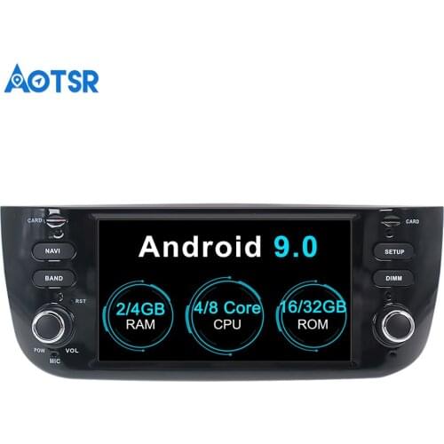 Aotsr Android 9.0 GPS navigation Car DVD Player For Fiat Punto 2012-2018 Linea 2012+ multimedia radio recorder navigation