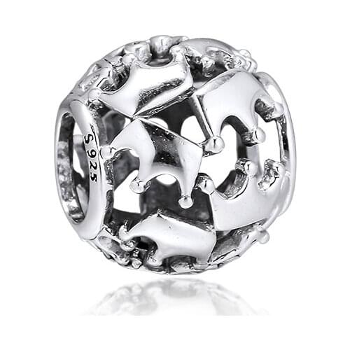 DIY Beads Fits Original Charms Bracelets Queen & Regal Crowns Charm Fashion Sterling Silver Beads For Jewelry Making