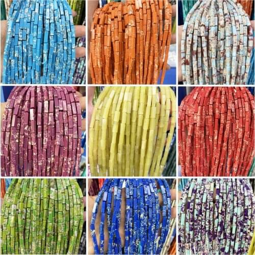 Natural Emperor Stone Beads Rectangle Shoushan Stones Agates Crystal Loose Beads For Jewelry Making DIY Fit Necklace Bracelet