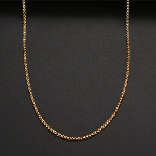 Stainless Steel Necklace Trend Chain Fashion 0.3CM Pearl button Link Necklaces For Men Women Goth Jewelry Party Gifts Friends