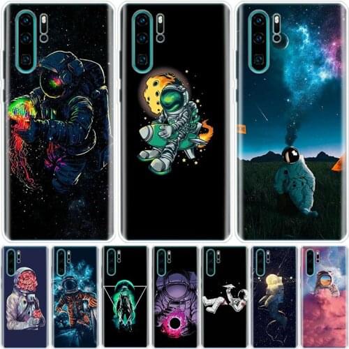 New Space Astronaut Phone Case For Huawei Honor 9 8A 8S 8X 7X 7A 20 10 Lite Pro 9X Y9 Y8 Y7 Y6 Y5 V20 V30 10i20i Y9S Coque