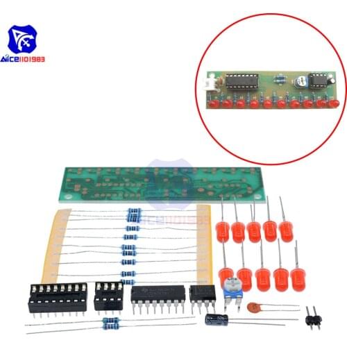 NE555 + CD4017 Practice Learing Kits LED Flashing Lights Module Diy Kit Electronic PCB Suite LSD-10 3-4.5V DIY For Arduino Board