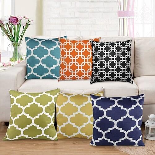 Home Decorative Linen Chair Seat Square Throw Pillow Case