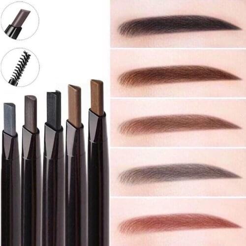Double-head Eyebrow Pencil Automatic Rotation Beginner Refill Waterproof Eyebrow Brush Long-lasting Beauty Natural Makeup Tool