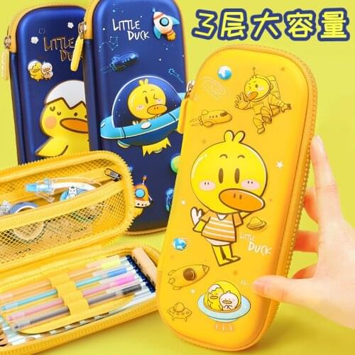 Creative Children Pencil Case School Student Pencil Bag Duckling Multifunctional Small Fresh Stationery Case Boys And Girls