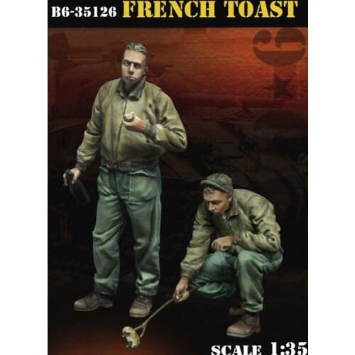 Crazy King1/35 resin soldier model bag French soldiers eating bread GK white model hand 291