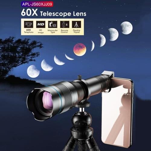 60X Telephoto Monocular Telescope Professional Monocular Binoculars Pocket Telescope For Smartphone Take Picture With Tripod