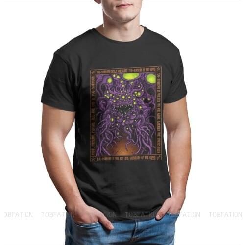 Cthulhu Mythos Lovecraft Horror Great Old Ones TShirts for Men Yog Sothoth Icon Oversized Crewneck Cotton Streetwear 2020