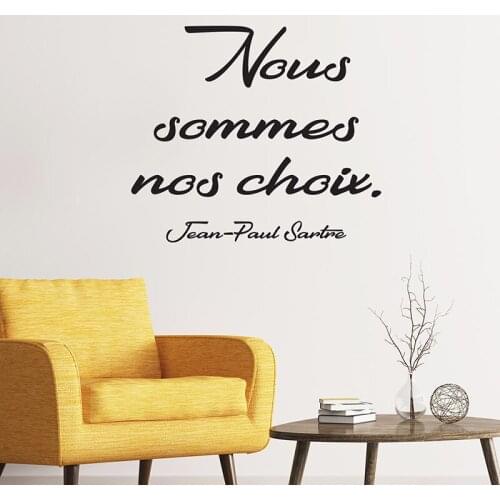 Nous Sommes Nos Choix Wall Sticker Vinyl Wall Art Murals French Quote Wallpaper Living Room Home Decor Poster House Decoration