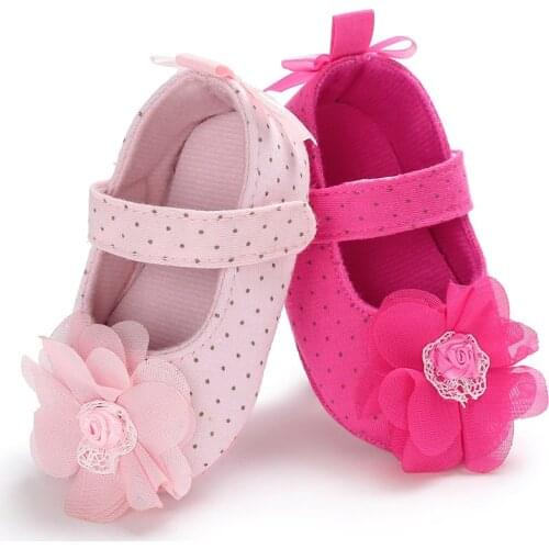 Baby Girl ShoesToddler Pre-walker Shoes Flowers Bow Princess Newborn Baby Soft Sole Shoes First Walkers