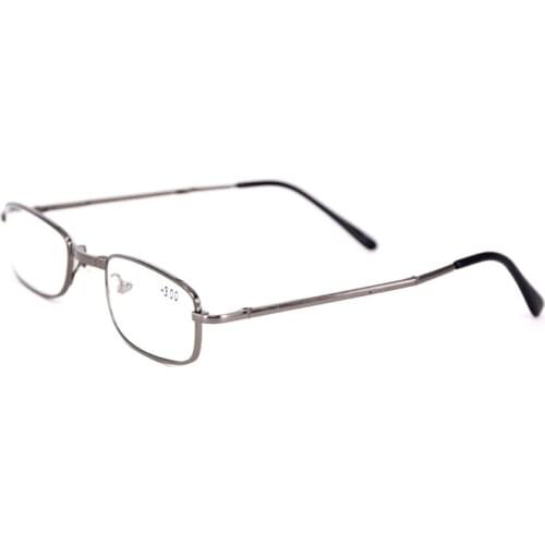 Retro Reading Glasses Rectangular Metal Frame Optical Eyeglasses Men Women Ultralight Business Foldable+1+1.5 +2 +2.5+3 +3.5 +4