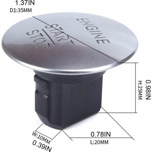 One Key Start Button Switch Start Stop Engine Keyless Switch Set for C63 AMG Car QW