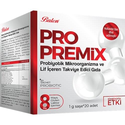 Pro Premix Probiotics Microorganism and Fiber Contain Reinforcing Food 20 Pcs