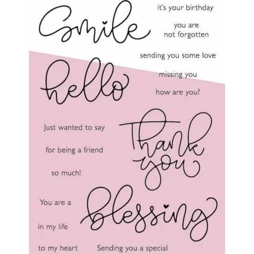 Smile Transparent Clear Stamps for DIY Scrapbooking/Card Making/Kids Christmas Fun Decoration Supplies