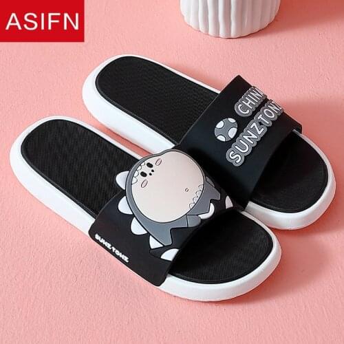 ASIFN Summer Beach Men Slippers Cute Women Thick Platform Women Indoor Bathroom PVC Anti-slip Home Fashion Slides Women Shoes