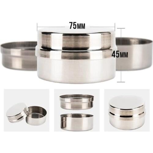 Dental Lab Instruments Round Medical Tampon Storage Box Stainless Steel Container For Cotton Roll