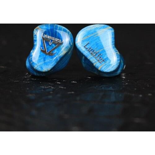 TONEKING LUCIFER Earbud 10mm Plant Fiber Composite Two Diaphragm Dynamic Earphone HIFI 2Pin IEM With Resin Stable Wood Shell