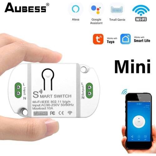 10A WiFi Smart Switch Timer DIY Wireless Switches Smart Home Automation Compatible With Tuya Alexa Google Home Automation Module