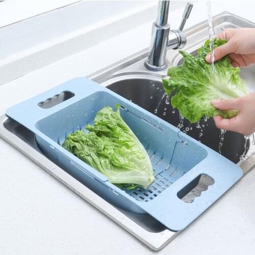 Retractable sink, drain rack, storage rack, kitchen, plastic bowl, chopsticks rack, household vegetable storage rack, bowl rack