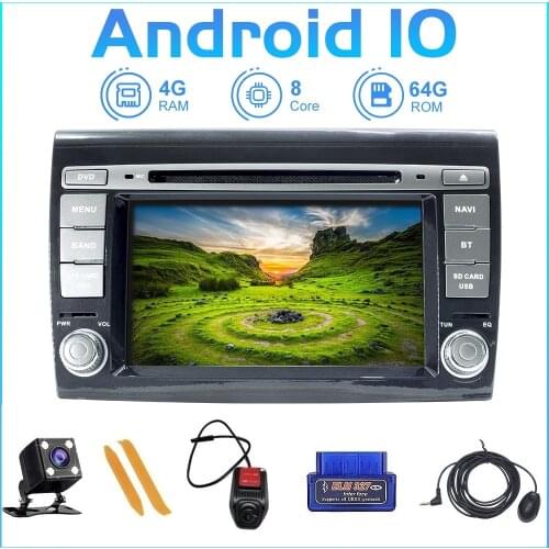 ZLTOOPAI Android 10.0 For Fiat Bravo 2007 2008 2009 2010 2011 2012 Auto Radio GPS Navigation Car Multimedia Player
