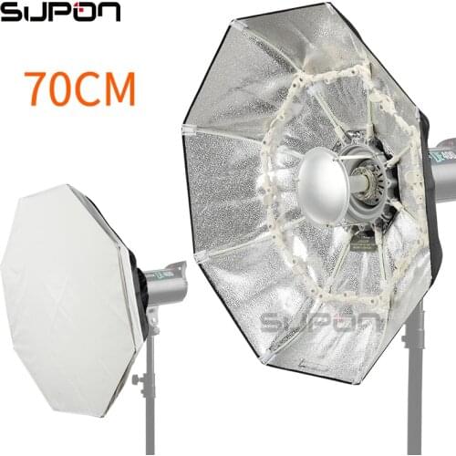 SUPON 70cm Photo studio Foldable Beauty Dish Speedlite Octabox Umbrella Softbox inner Sliver/ Diffsuer